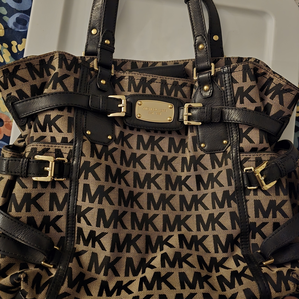Michael Kors Brown and Black Tote Bag